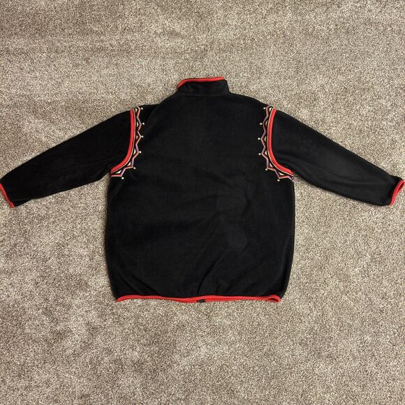 Bob Macke Wearable Art Womens XL Black Floral Embroidered Jacket Zip Up Shacket - Picture 5 of 6